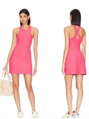 Beyond Yoga Spacedye Under Lock and Key Hot Pink Racerback Athletic Dress